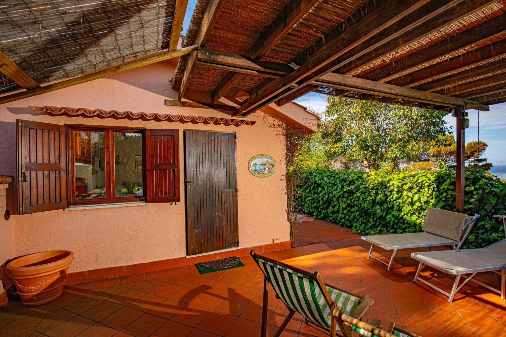 Il Cottage Di Villa Sveva, Splendida Vista Mare Порто Санто Стефано Экстерьер фото
