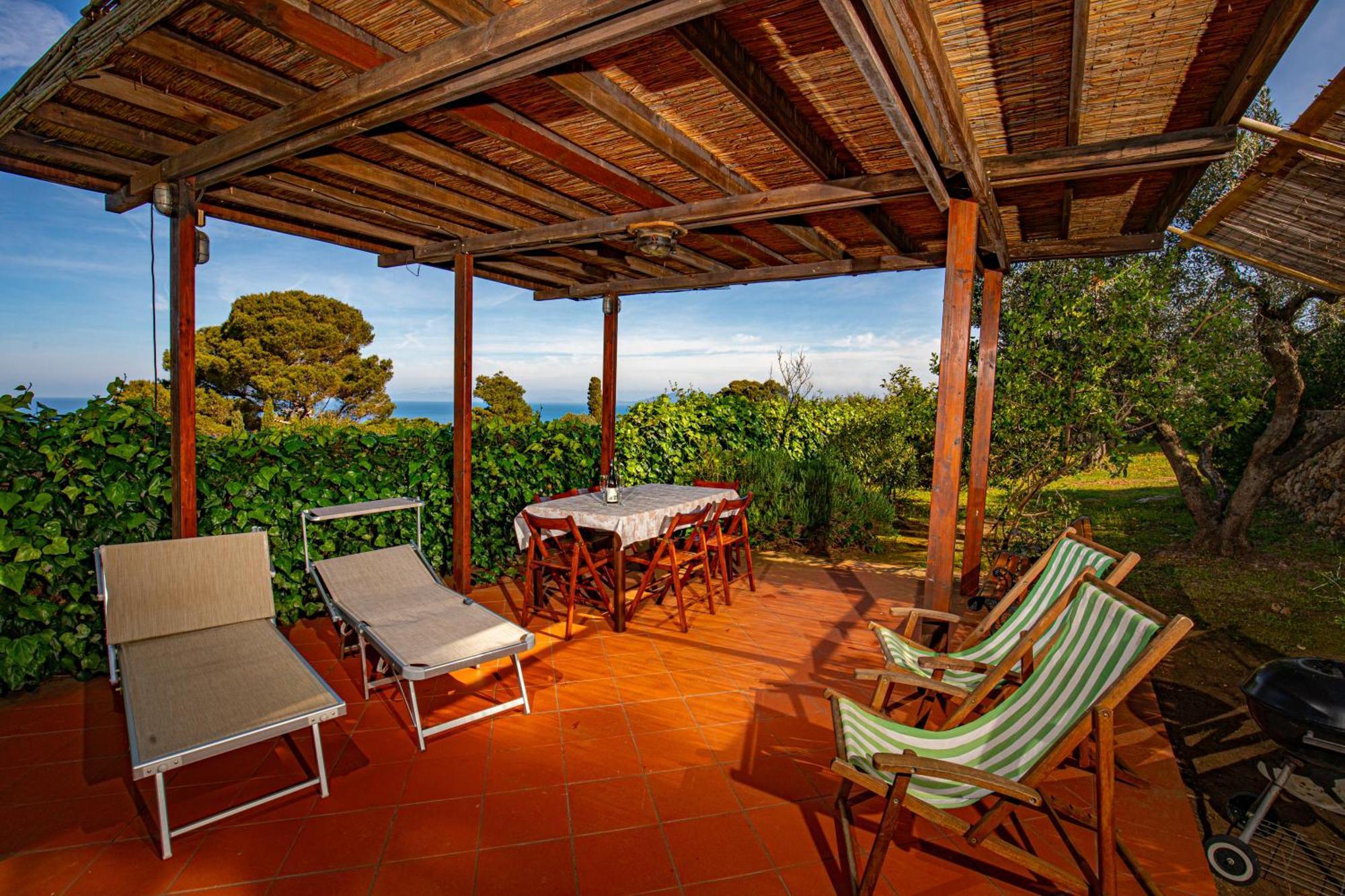 Il Cottage Di Villa Sveva, Splendida Vista Mare Порто Санто Стефано Экстерьер фото